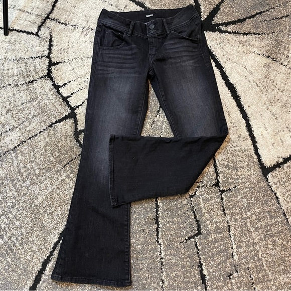 💙Hudson Collin Black Mid Rise Bootcut Crop Jeans - Picture 7 of 14